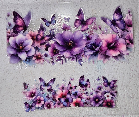 MINI BUTTERFLIES AND FLOWERS TUMBLER WRAP