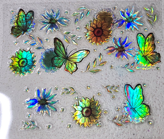 MINI BUTTERFLIES AND FLOWER TUMBLER WRAP