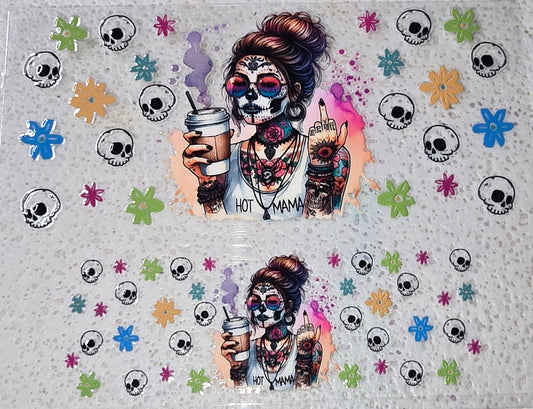 MINI SKULL TATOO GIRL TUMBLER WRAP