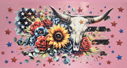 WESTERN BULL SKULL DECAL