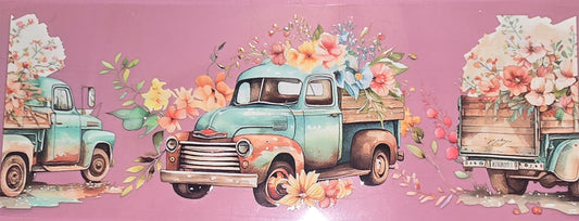 OLD RUST TRUCK FLOWER  WRAP