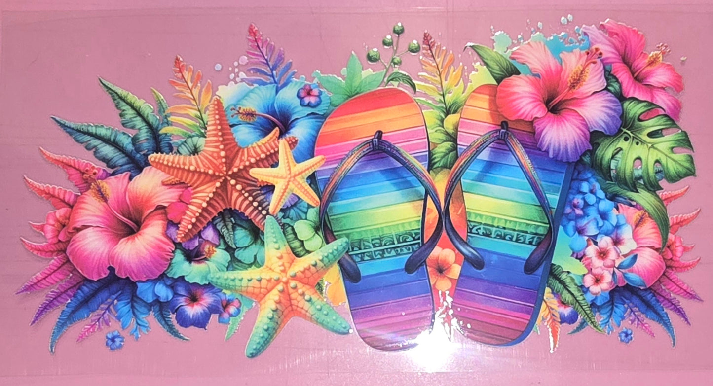 SUMMER FLIPFLOP BEACH  DECAL