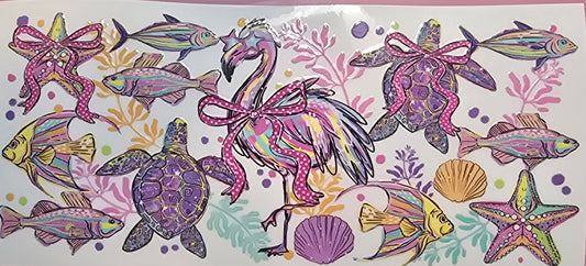 FLAMINGO SEA TURTLE BEACH WRAP