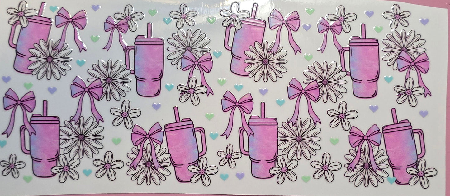 TUMBLER BOW FLOWER WRAP
