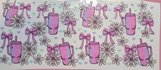 TUMBLER BOW FLOWER WRAP