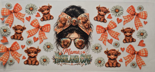 Mama Highland Cow Wrap