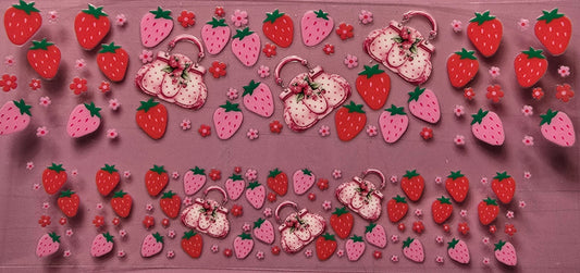 Mini Strawberry Shot Glass Decal