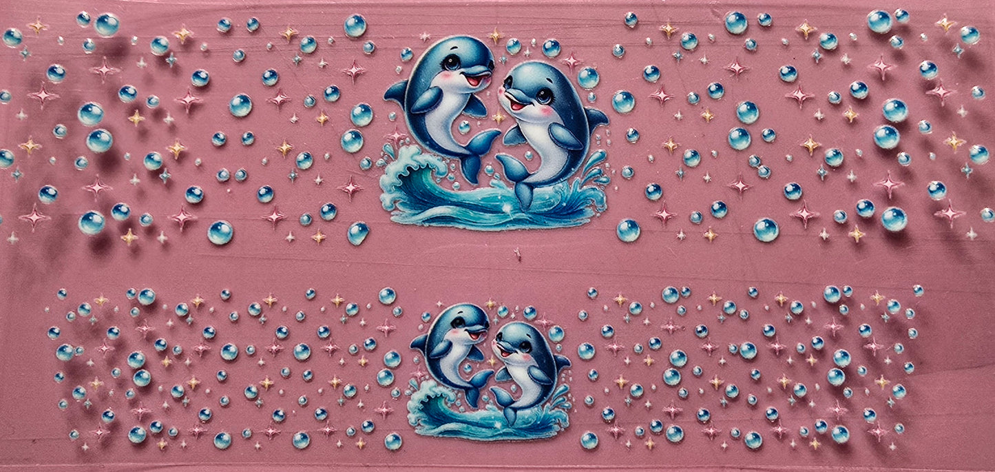 Mini Dolphin Shot Glass Decal