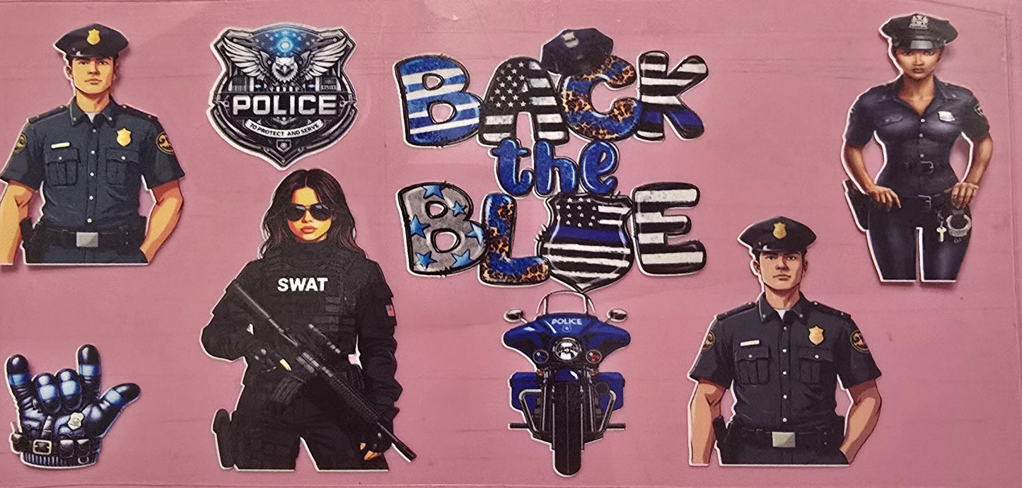 Black & Blue Police Wrap