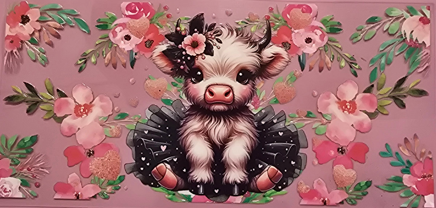 HIGHLAND COW FLOWER WRAP