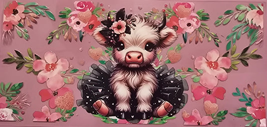 HIGHLAND COW FLOWER WRAP