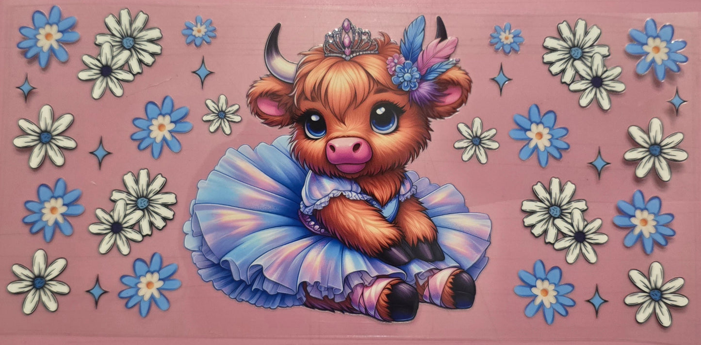 Flower Baby Highland Cow Wrap