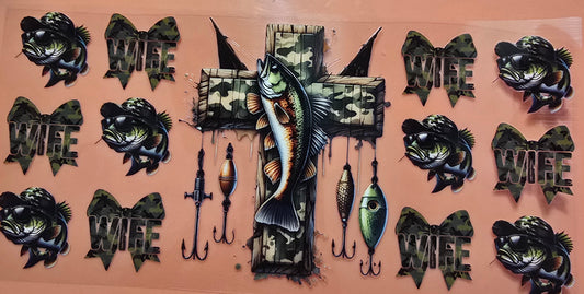 Mom Fish Cross Cup Wrap