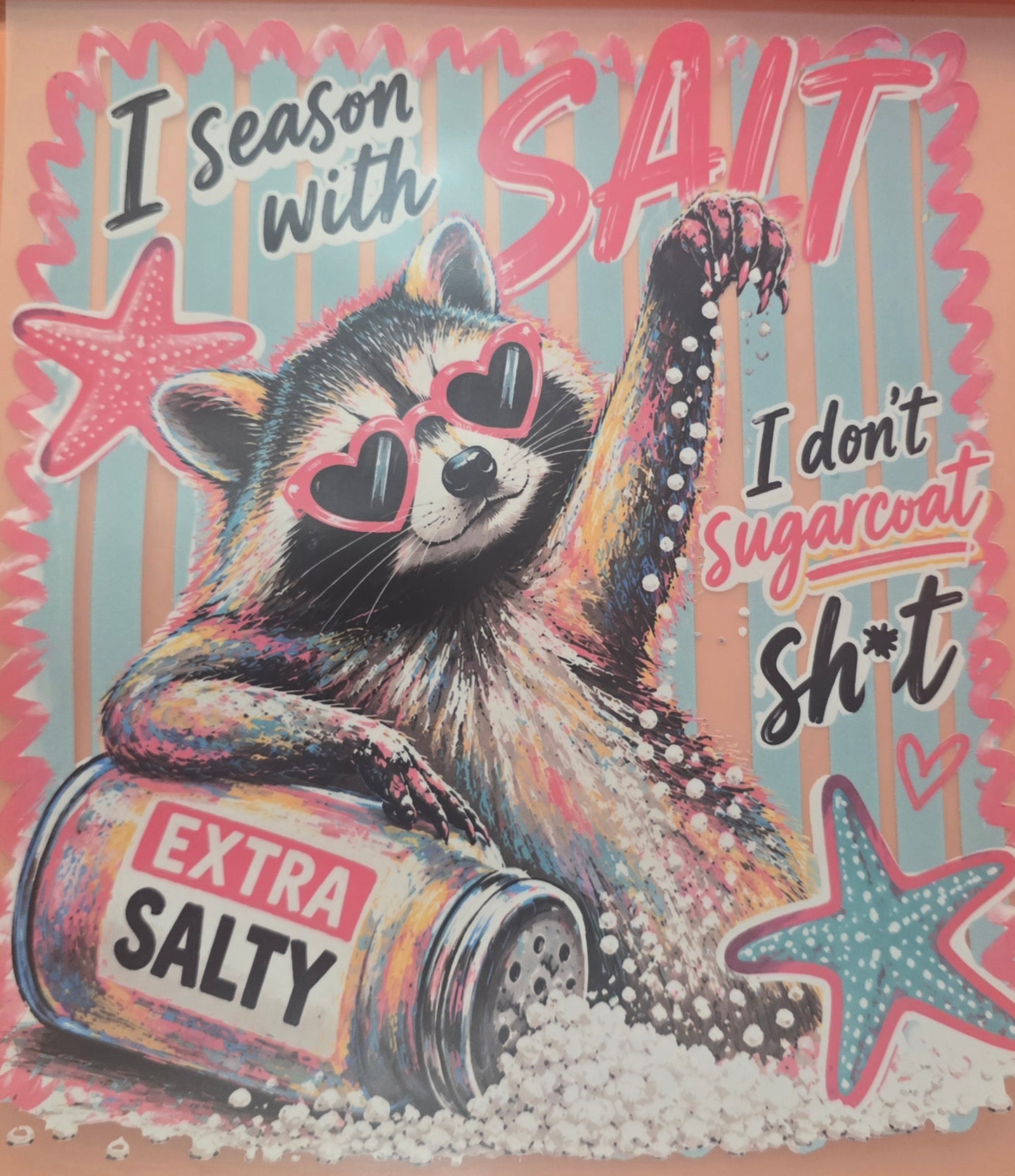 Salty Racoon Shirt Transfer