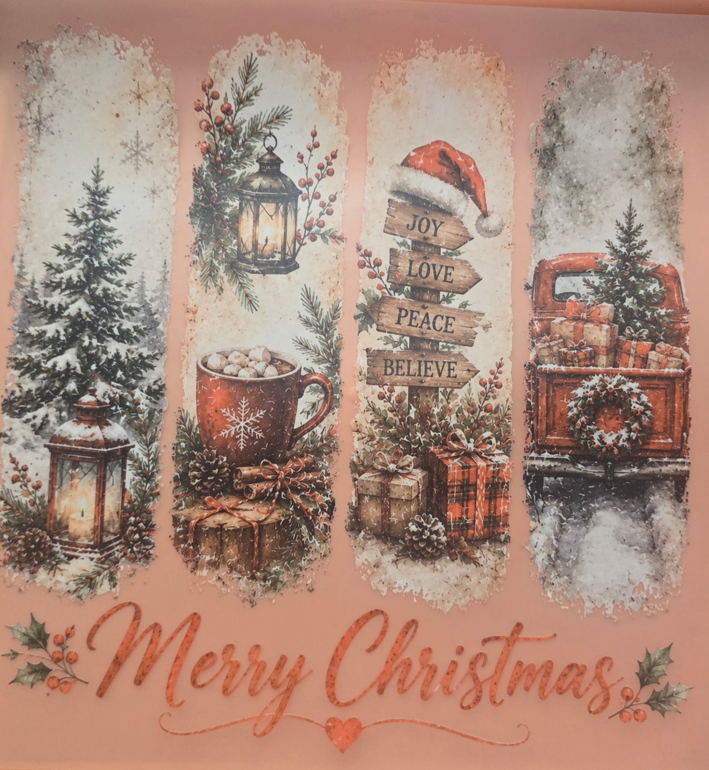 Merry Christmas Shirt or Tote Bag Transfer