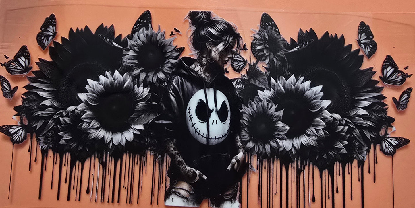 Dark Tattoo Girl Paint Drip Wrap