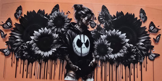 Dark Tattoo Girl Paint Drip Wrap
