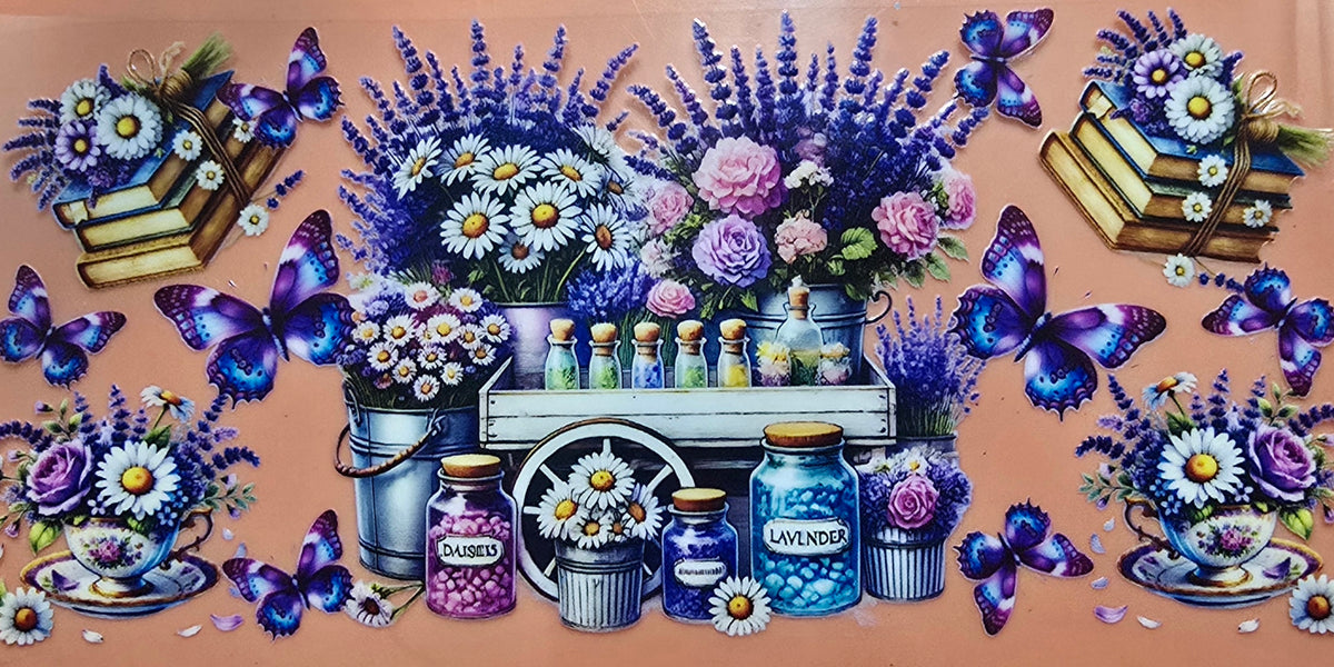 Purple Flower Wagon Garden Wrap