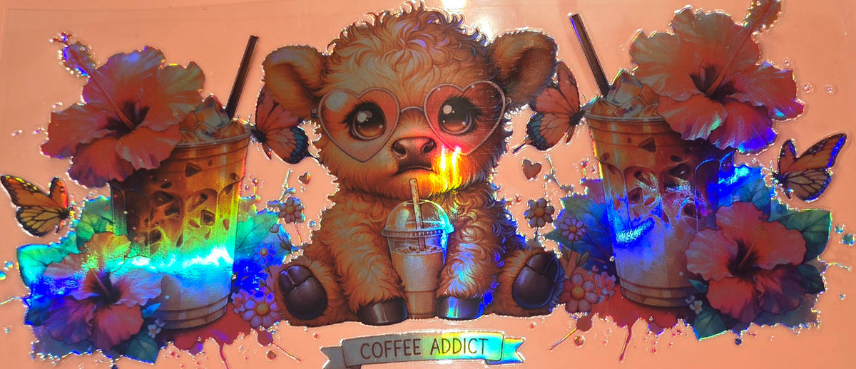 Holographic Baby Highland Coffee Addict Wrap