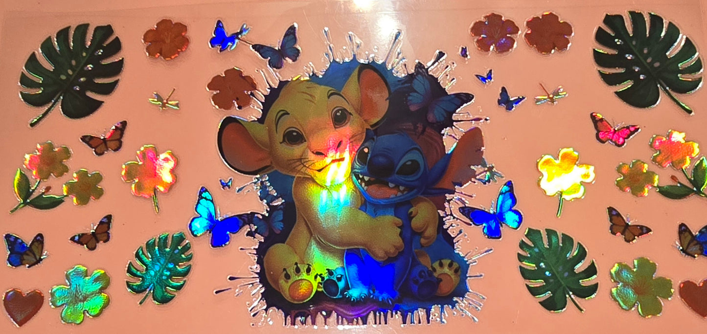 Holographic Stitch & Lion King Friend Wrap
