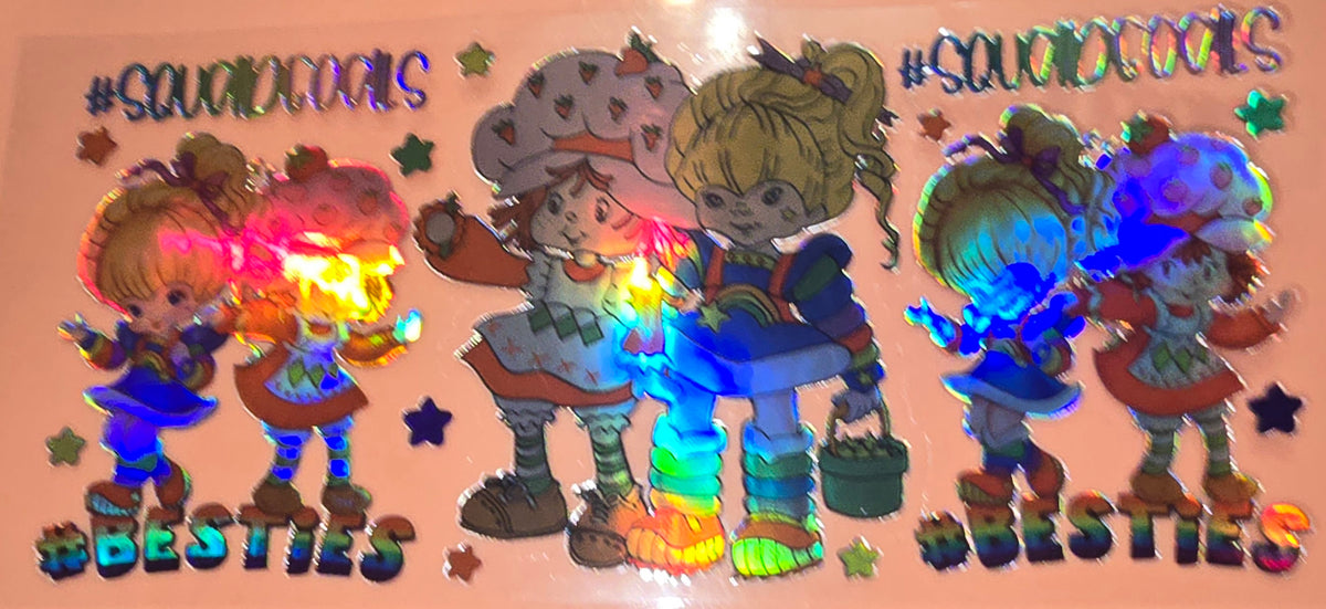 Holographic Rainbow Bright & Strawberry Shortcake Besties Wrap