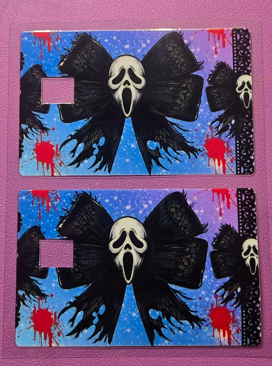 Bow Ghost Face Credit Card Wrap