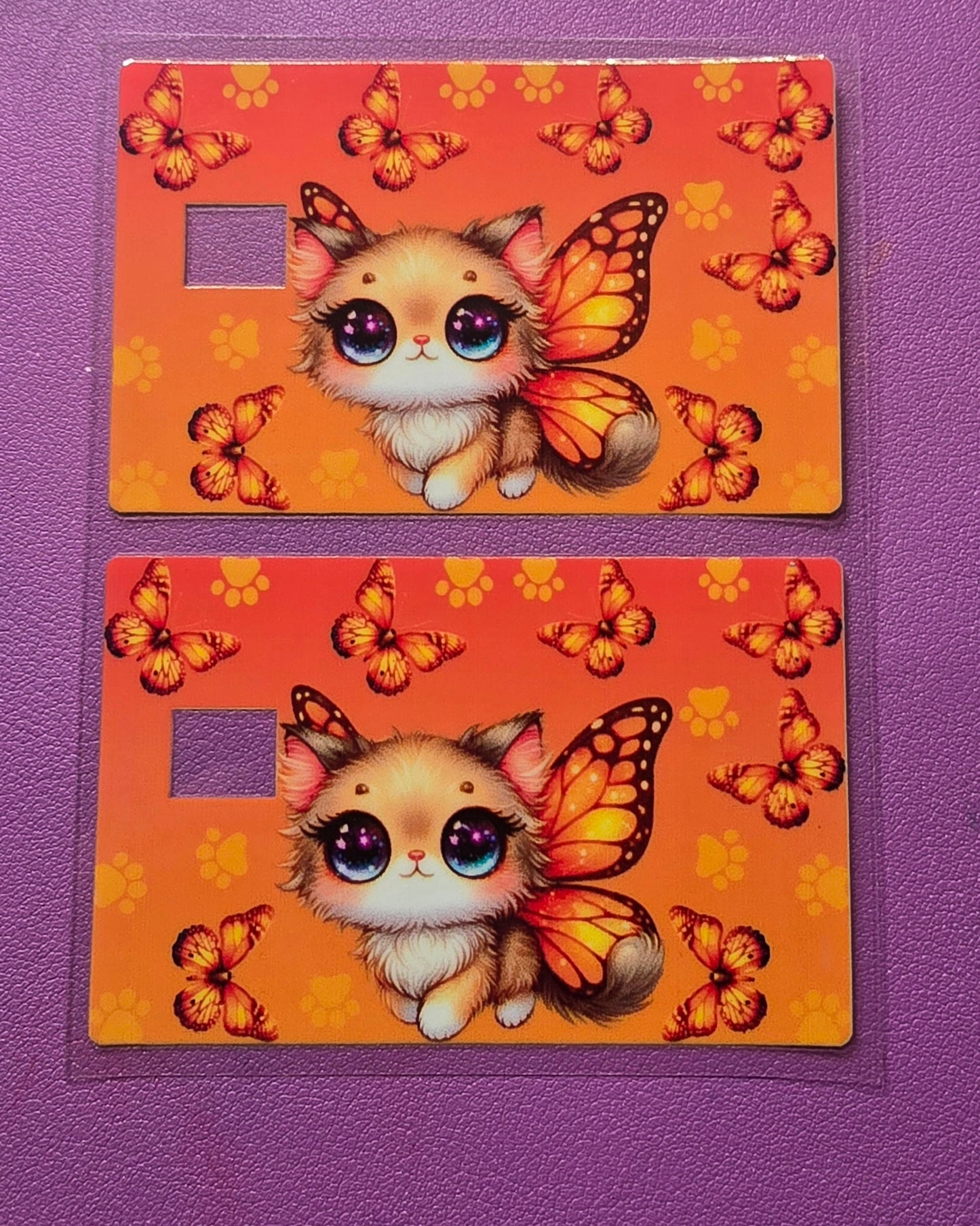 Cat Butterfly Credit Card Wrap