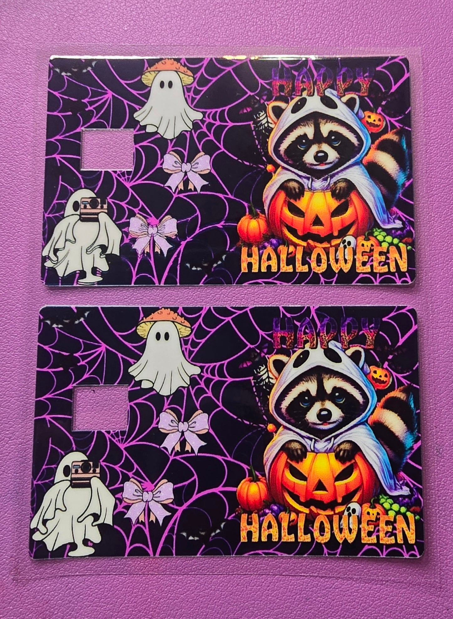 Racoon Halloween Credit Card Wrap