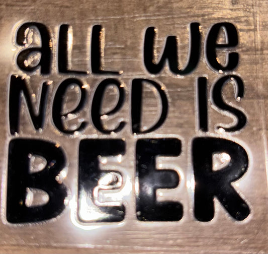 All we need is beer, UV cup decal