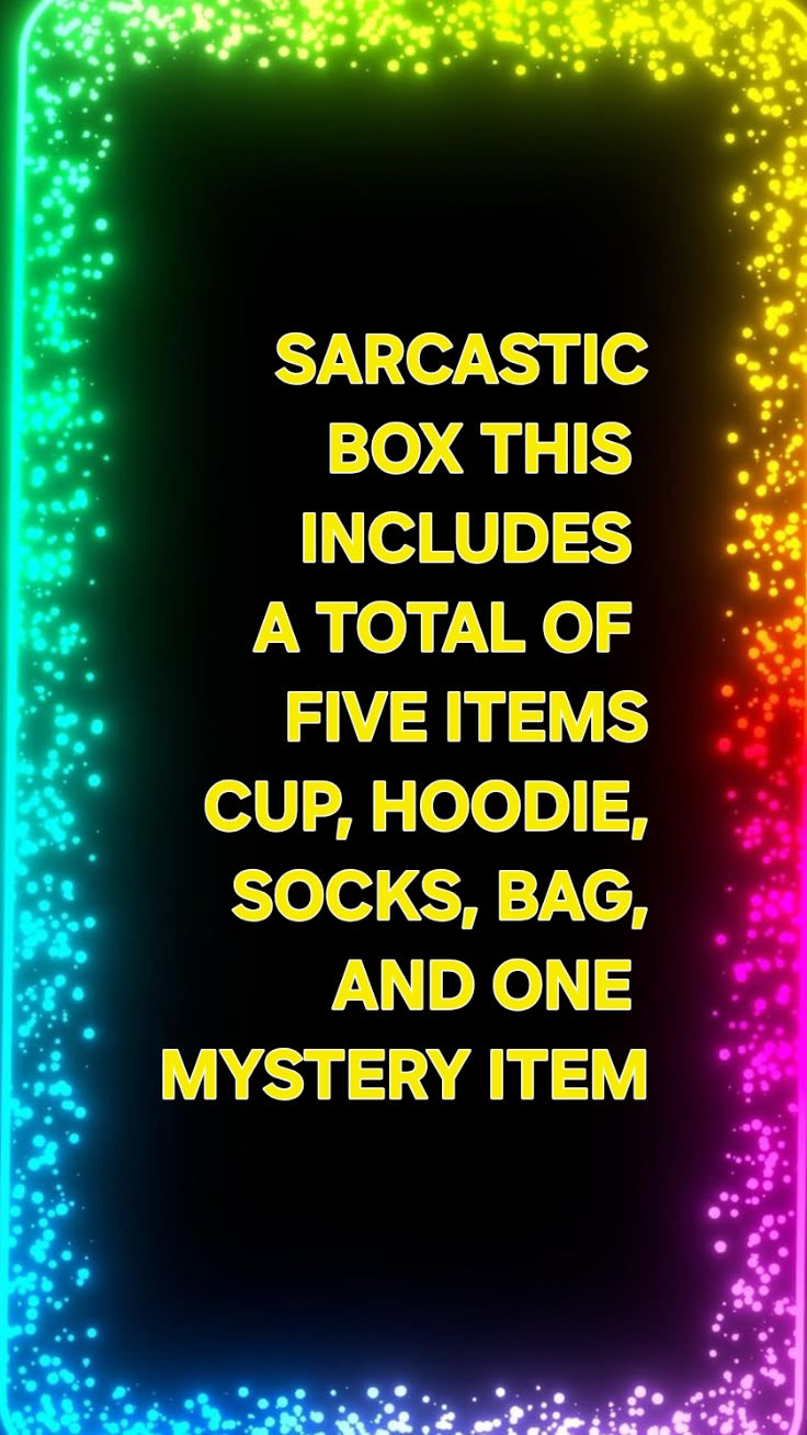 SARCASTIC BOX BUNDLE INCLUDES FIVE ITEMS WITH MYSTERY SARCASTIC SAYINGS