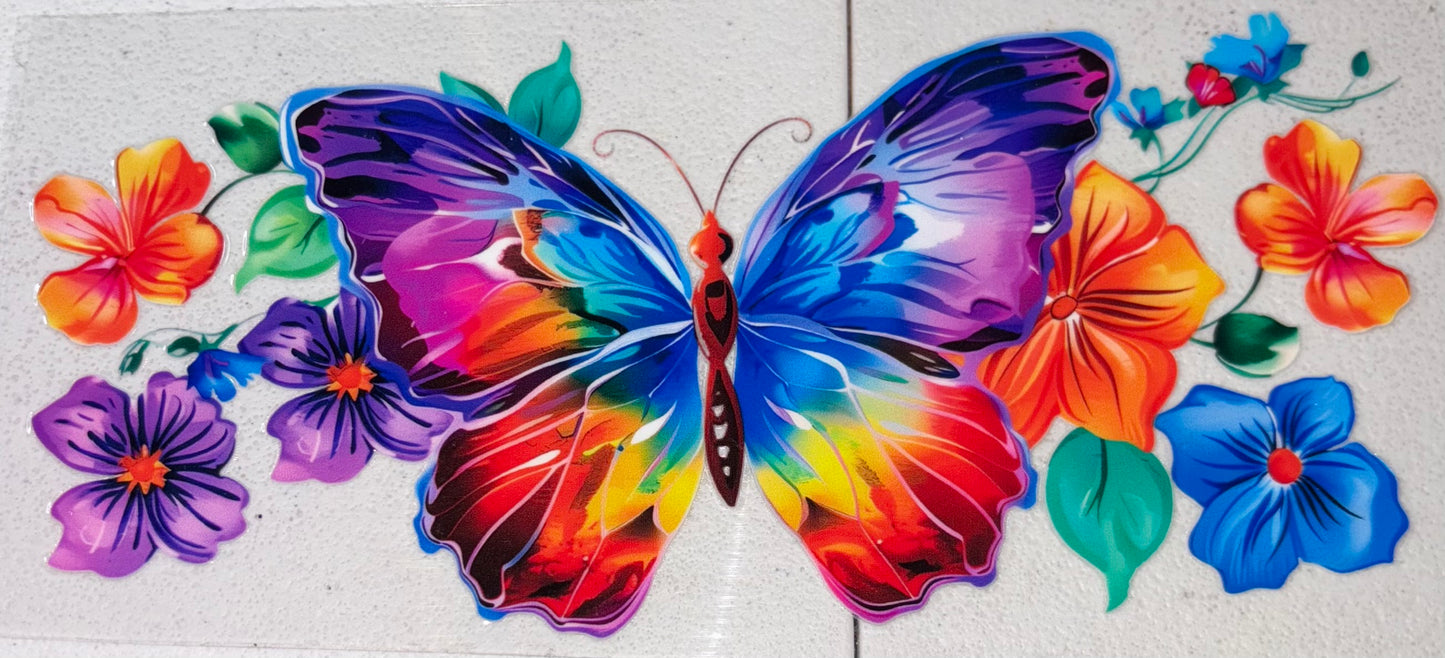 Water paint butterfly wrap