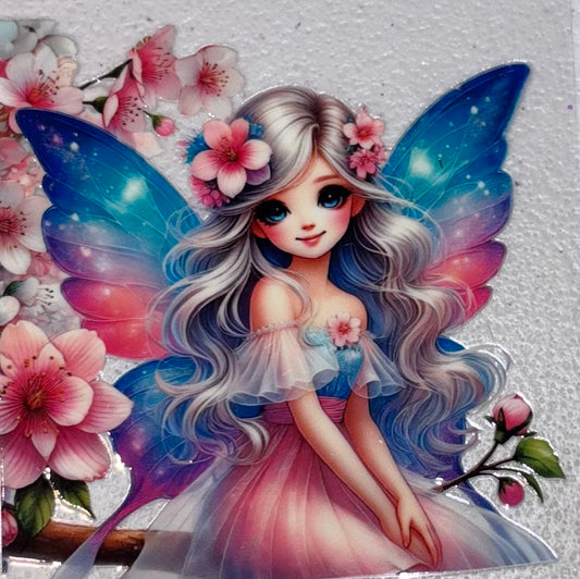 Pink blue butterfly fairy wrap