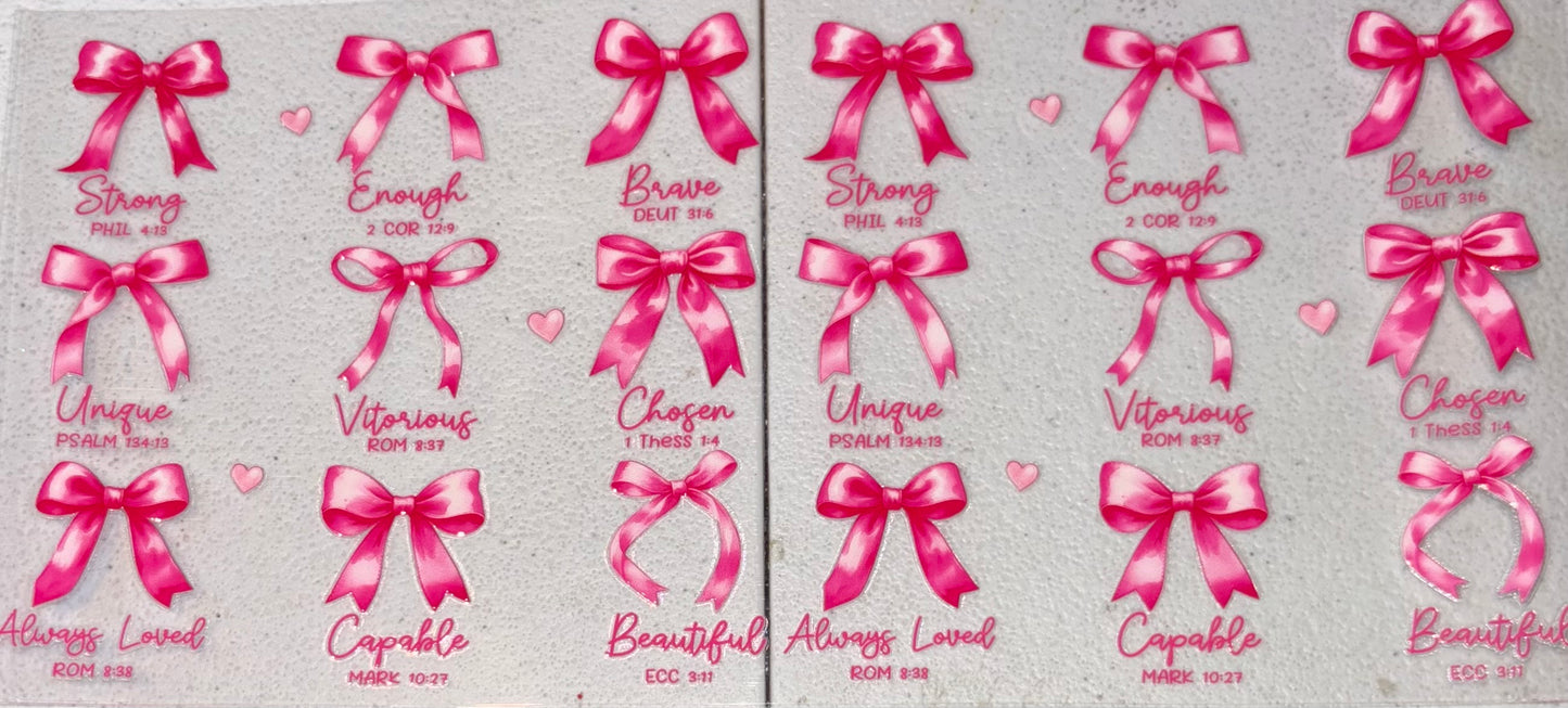 Pink Bow scripture wrap