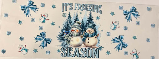 Blue Snowman It's Freezing Wrap