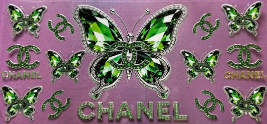 Green Butterfly Chanel Wrap