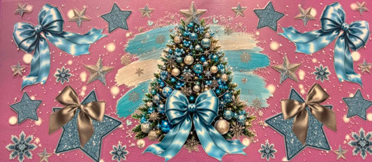 Blue Christmas Tree Wrap