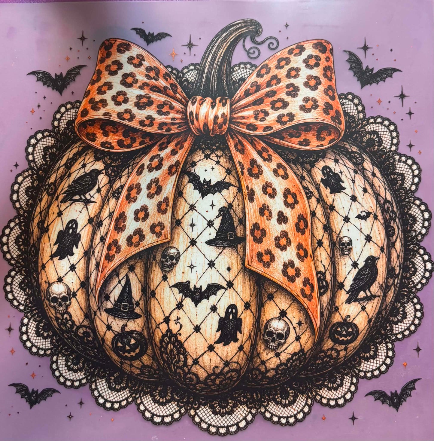 Beautiful Lace Pumpkin Shirt Or Tote Bag Transfer
