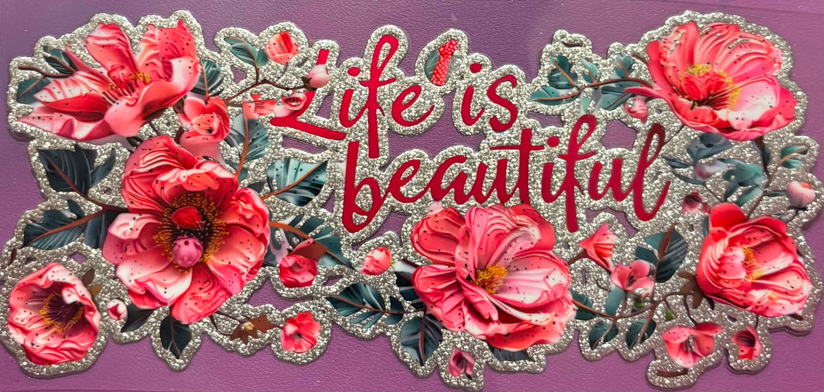 Life Is Beautiful Glitter Wrap