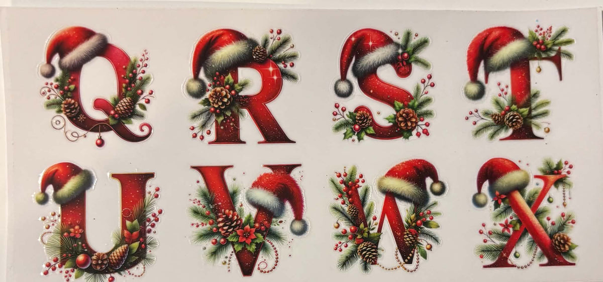 Christmas Letter Decals Priced Per Letter