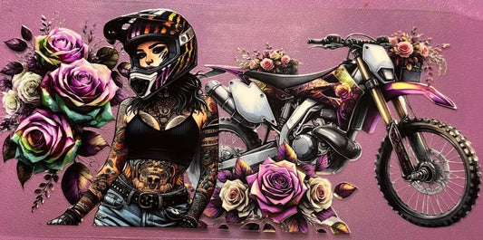 Motorcycle Tattoo Girl Wrap