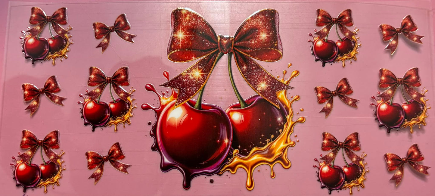 Gold Cherry Bow wrap