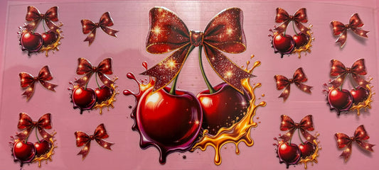 Gold Cherry Bow wrap