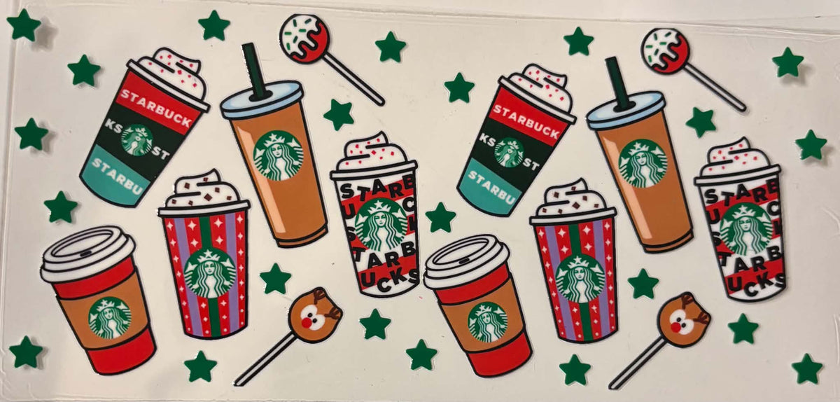 Star Bucks Christmas Coffee Wrap
