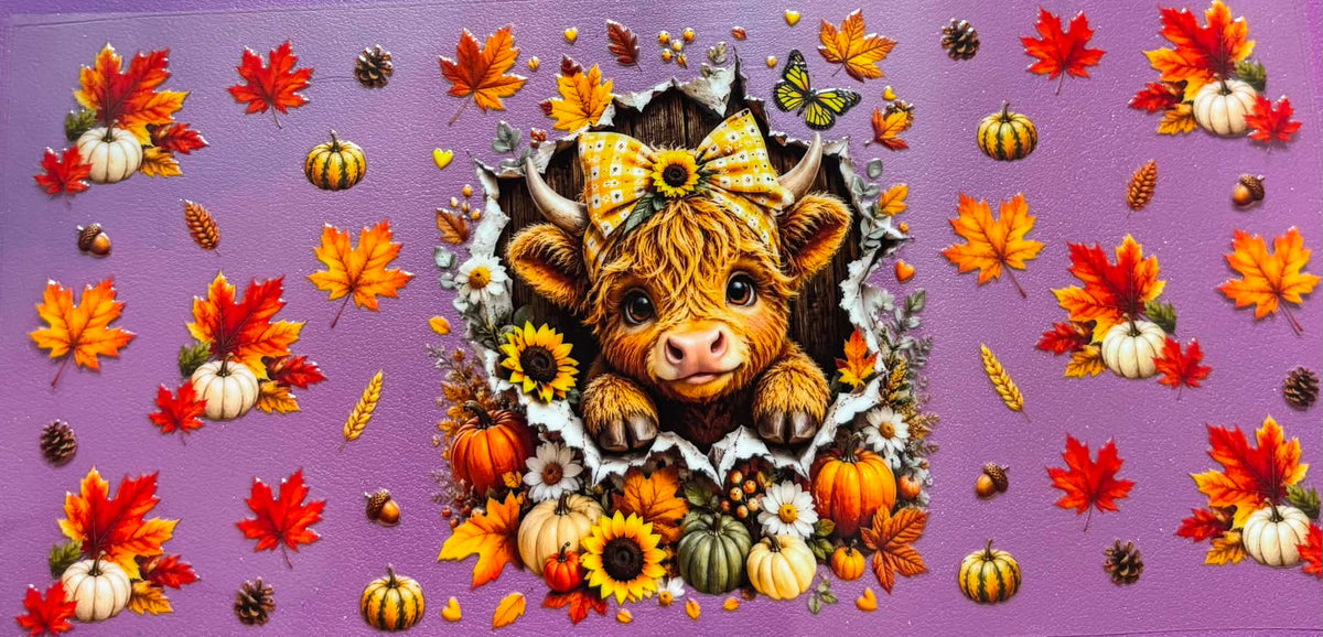Fall Highland Cow Wrap