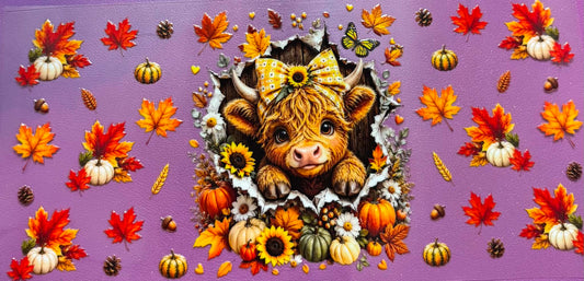 Fall Highland Cow Wrap