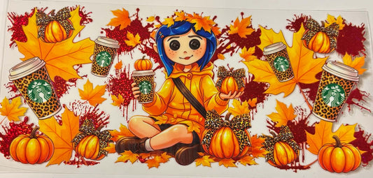 Coraline Fall Glitter Wrap