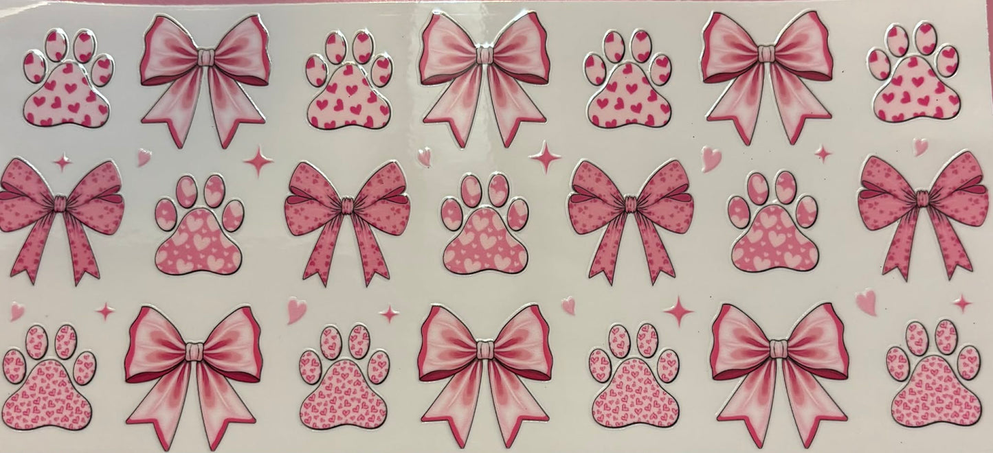 Dog Paws & Bow Wrap