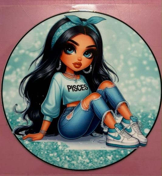 Pisces girl decal