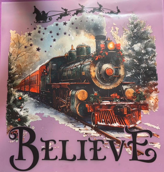 Christmas Believe Shirt Or Tote Bag Tansfer