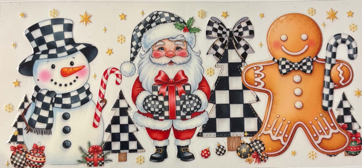 Checkered Christmas Wrap